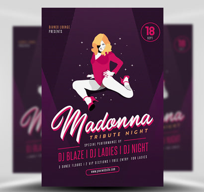 07 Madonna Tribute Night 1 Flyer