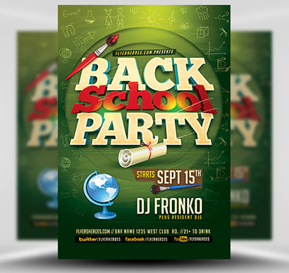 Back To School Party Flyer 5 1
