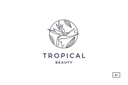 Bird Of Paradise Emblem Logo