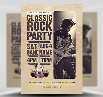 Classic Rock Bands 1 Flyer