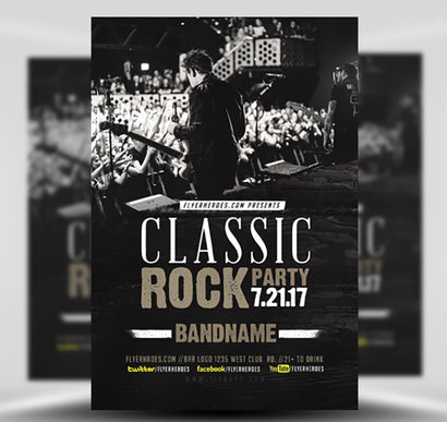 Classic Rock Bands V2 1 Flyer