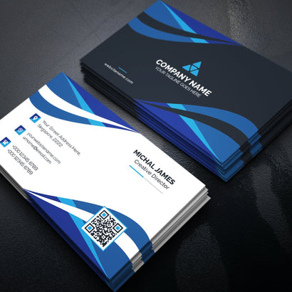 Creative Blue Business Card Design #18