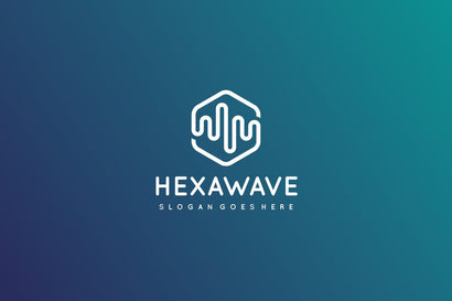 Hexagon Wave Logo