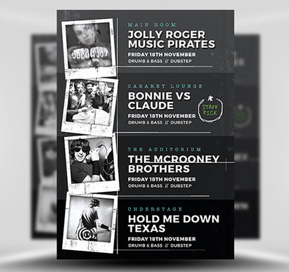 Indie Club Line Up Flyer 1