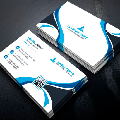 James Creative Business Card Blue