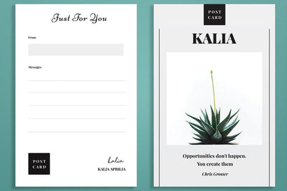 Kalia Postcard