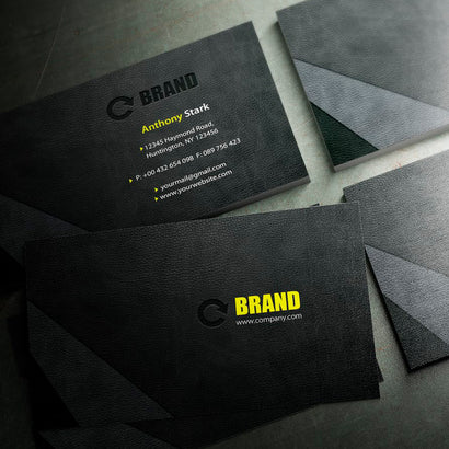Leather Business Card Design
