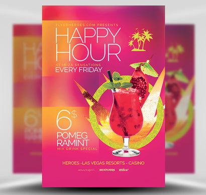 Minimal Happy Hour Flyer 1