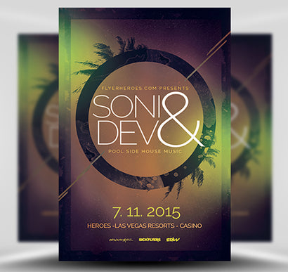 Minimal House Night Flyer 1