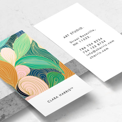 Swirly Art Business Card Design #63