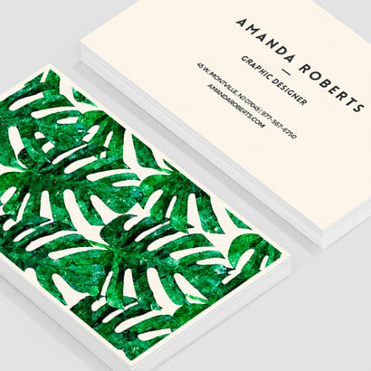 Monstera Pattern Business Card