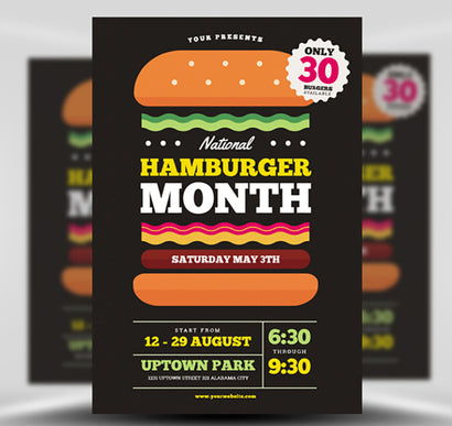National Hamburger Month Flyer 1