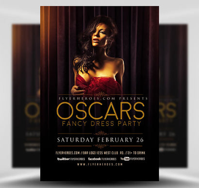 Oscars Fancy Dress Party Flyer 1