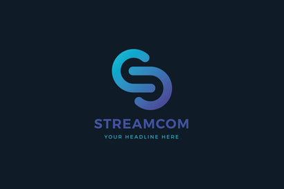 StreamCom S C Letter Logo
