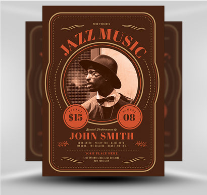 Vintage Jazz Music Flyer 1